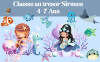 Chasse au trésor Sirènes à imprimer 4-7 Ans