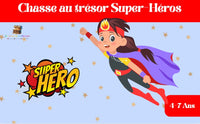 Chasse au trésor Super-Héros à imprimer 4-7 Ans-Kit Chasse au Trésor