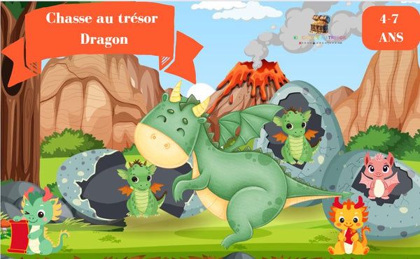 Chasse au trésor Dragon à imprimer 4-7 Ans-Kit Chasse au Trésor