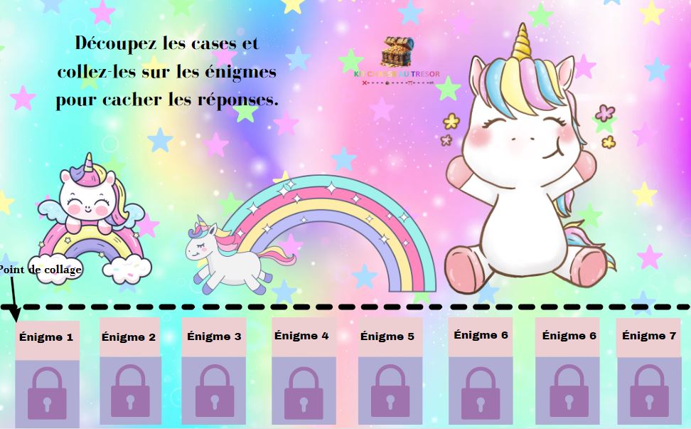 Idée Chasse Au Trésor 7 Ans Gratuite à Imprimer Chasse au trésor Licorne à imprimer 4-7 ans-Kit Chasse au Trésor