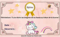 Chasse au trésor Licorne à imprimer 4-7 ans-Kit Chasse au Trésor